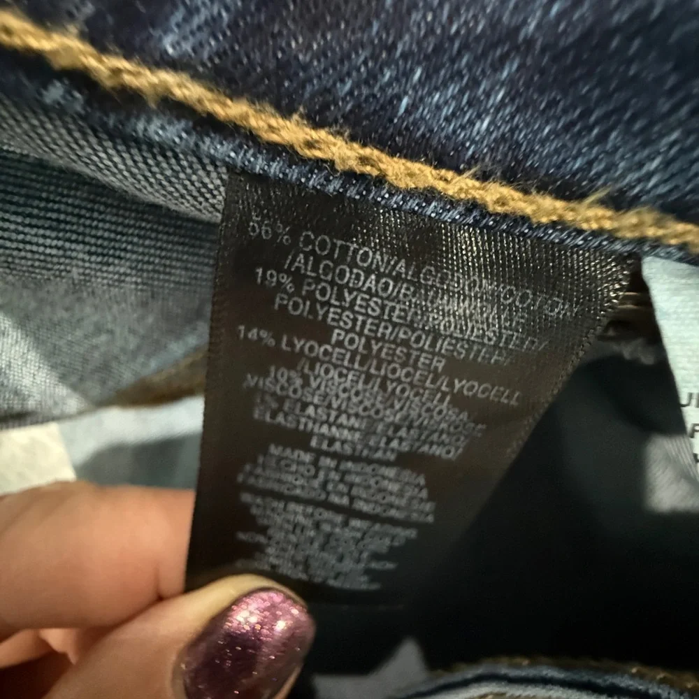 Jones New York Tori Seamless Capri Distressed Denim Blue Jeans Size‎ US 10 NEW - Picture 8 of 9